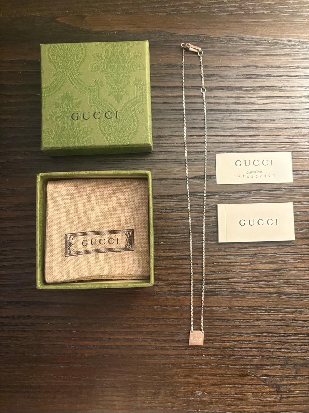 NEW Gucci Silver Necklace